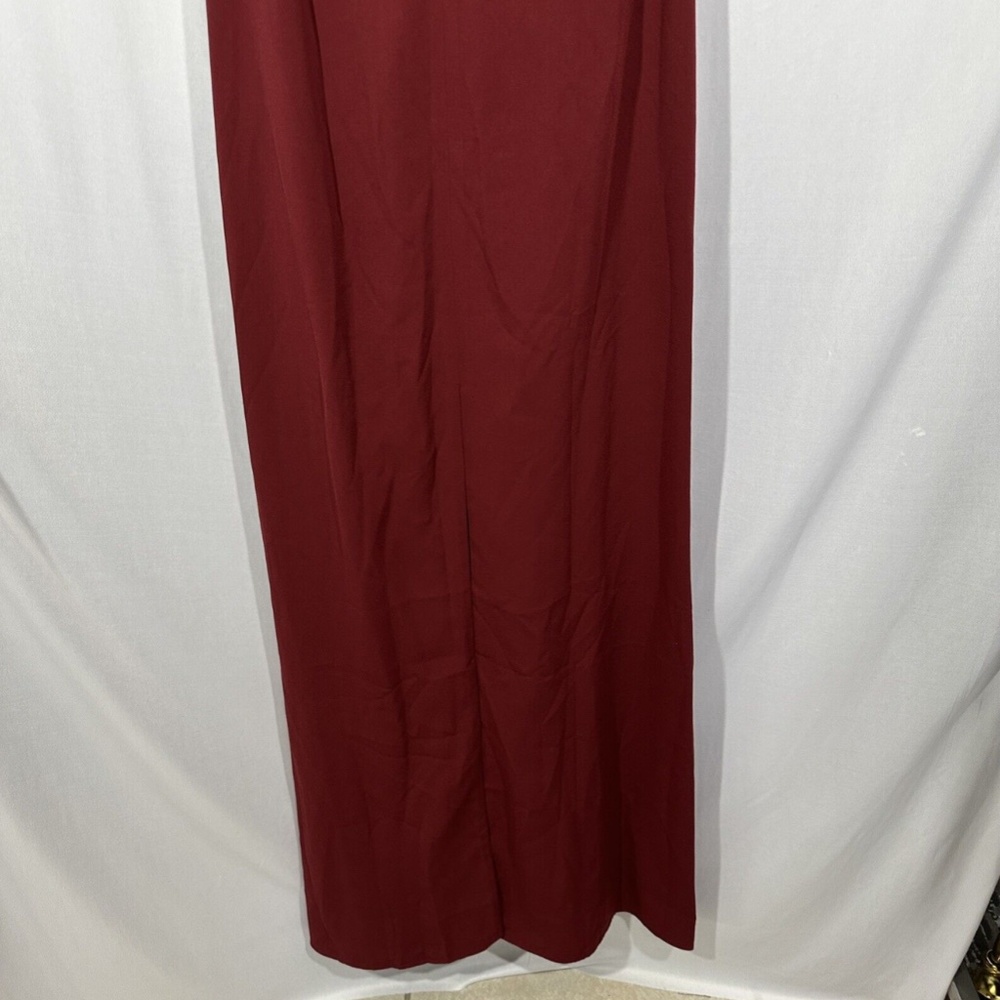 NEW Jill Jill Stuart [ 6 ] Satin‎ Popover & Crepe Gown in Oxblood Red - Picture 9 of 16